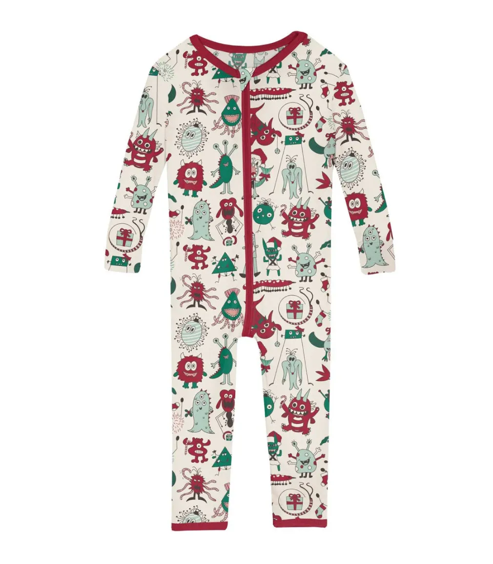 2 Way Zipper Convertible Sleeper- Merry Monsters
