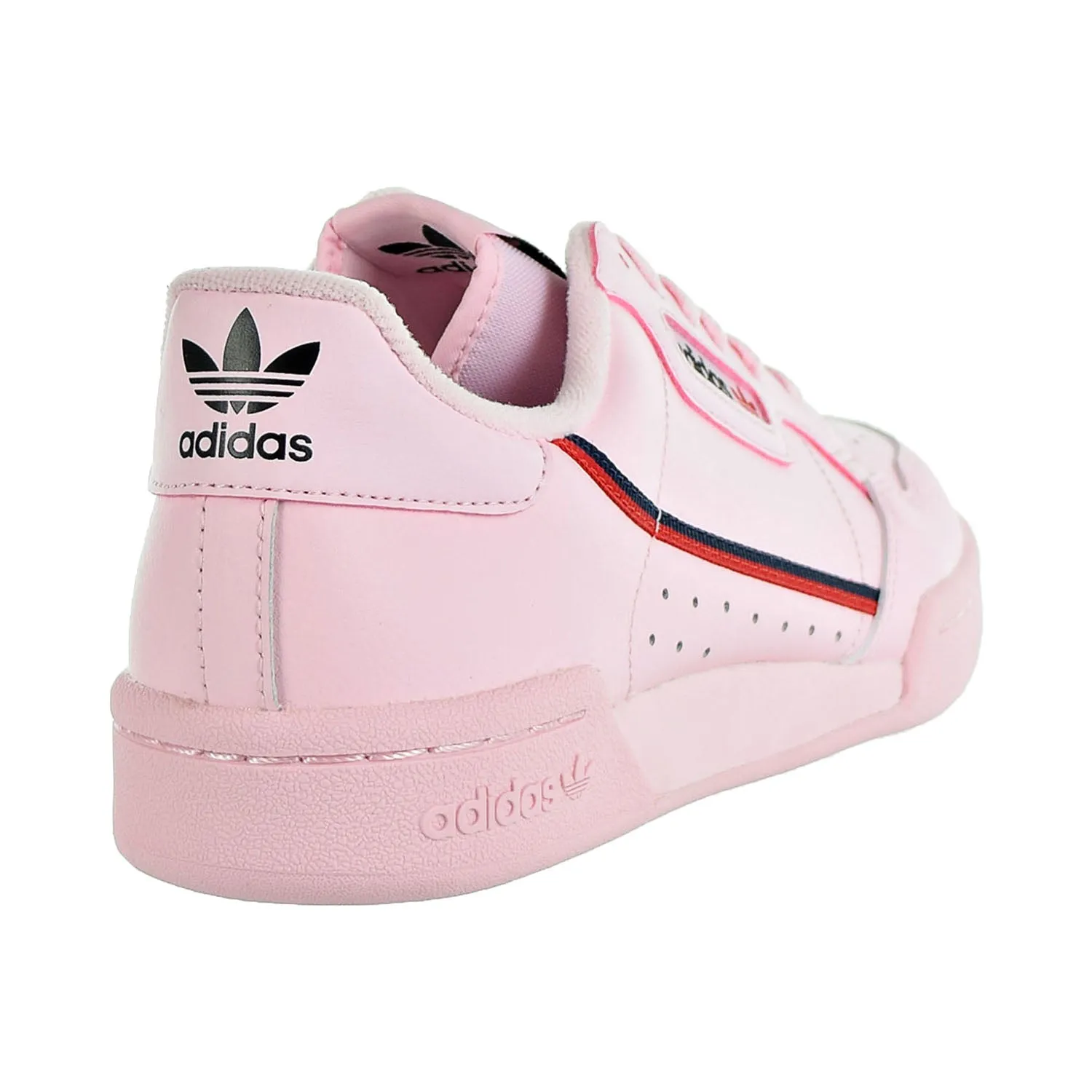 Adidas Continental 80 Big Kids Shoes Clear Pink/Scarlet/Collegiate Navy