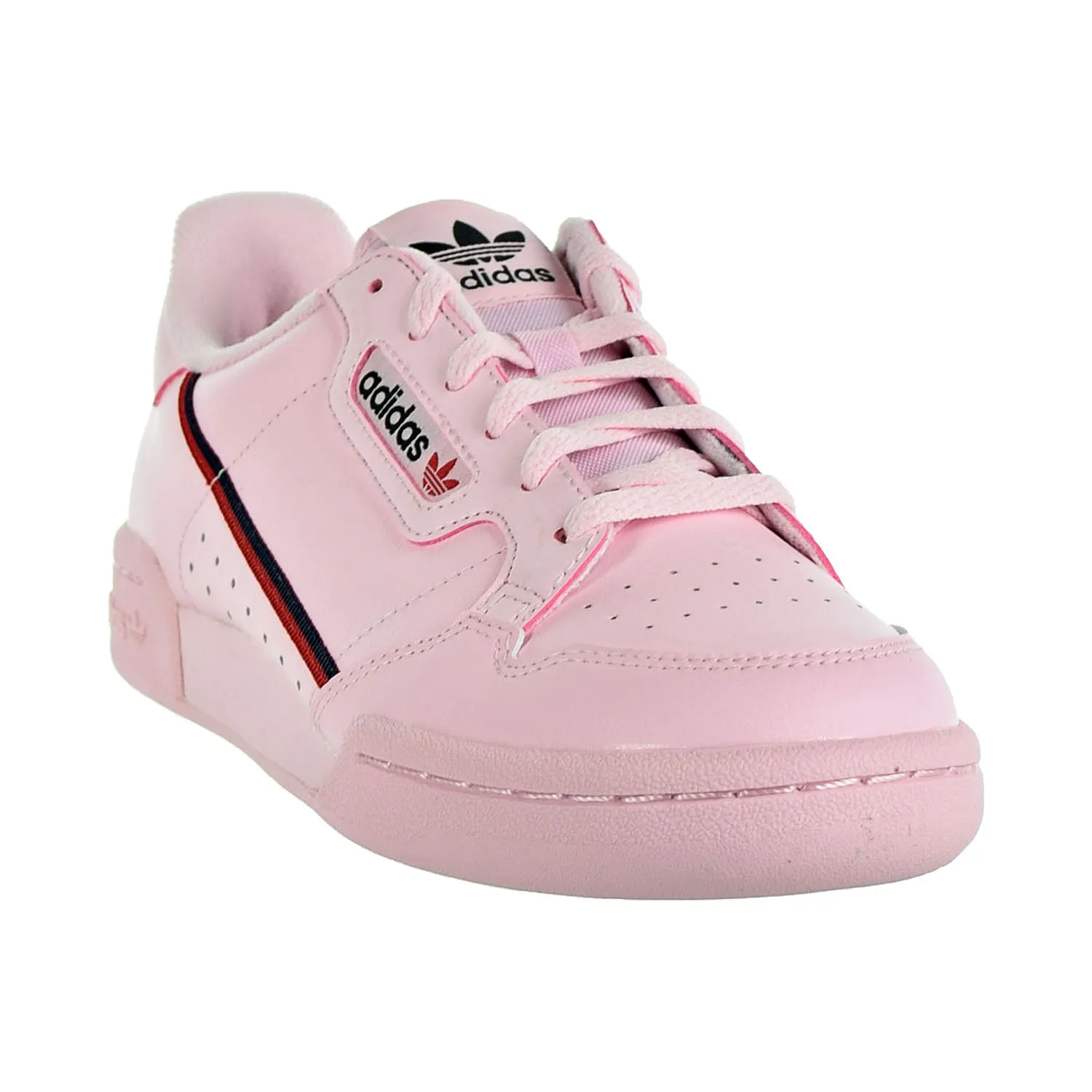 Adidas Continental 80 Big Kids Shoes Clear Pink/Scarlet/Collegiate Navy