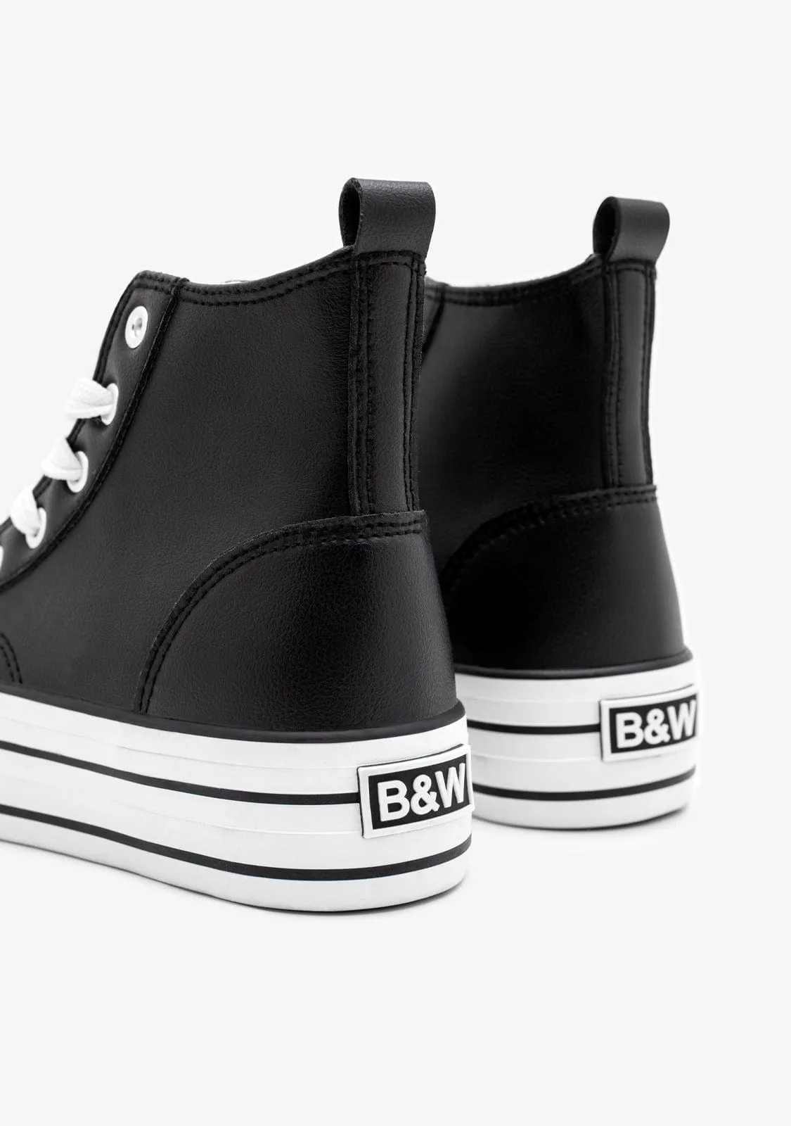 Black Napa High Top Sneakers B&W