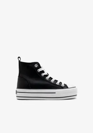 Black Napa High Top Sneakers B&W