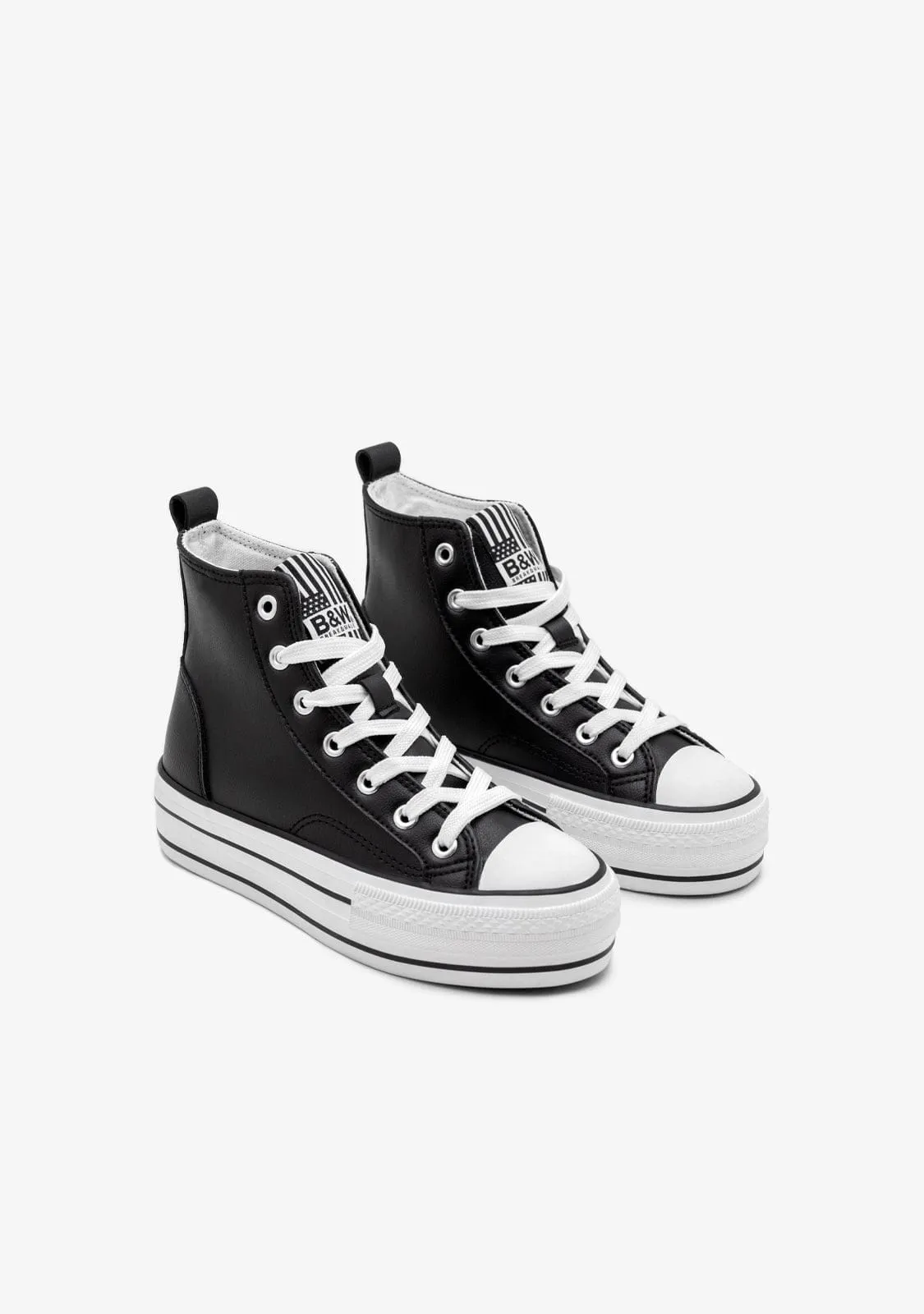 Black Napa High Top Sneakers B&W