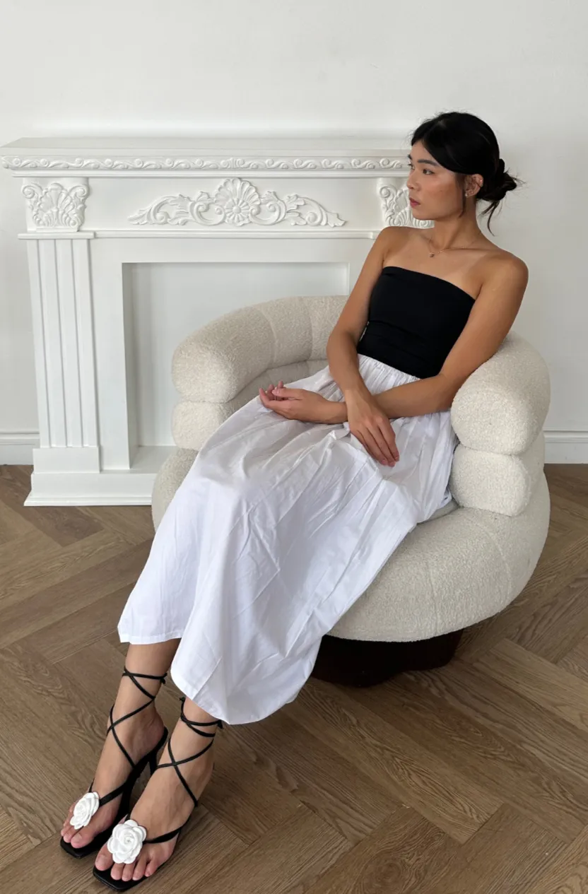 Black White Kira Heels