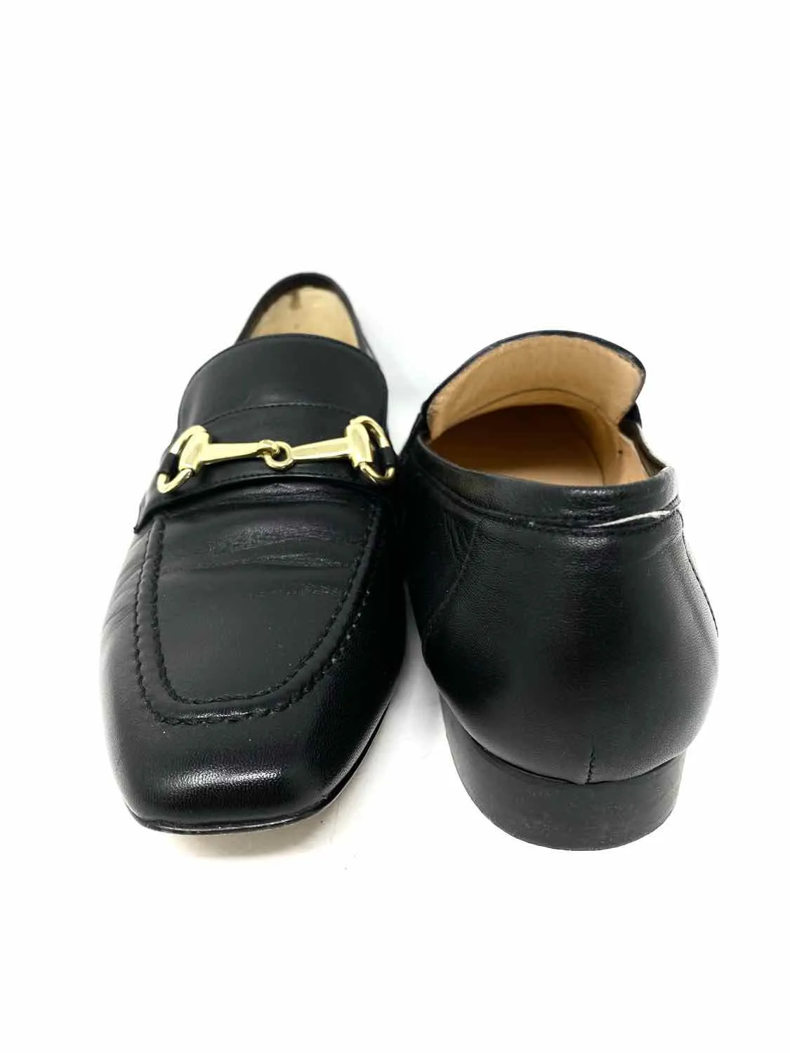 BRUNO MAGLI Simona Women's Black Leather Horsebit Size 37/7 Loafers