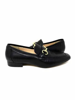 BRUNO MAGLI Simona Women's Black Leather Horsebit Size 37/7 Loafers