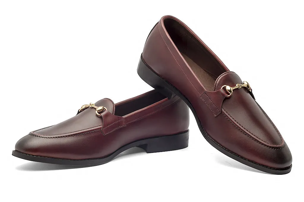 Charma Buckle Loafers – Cherry