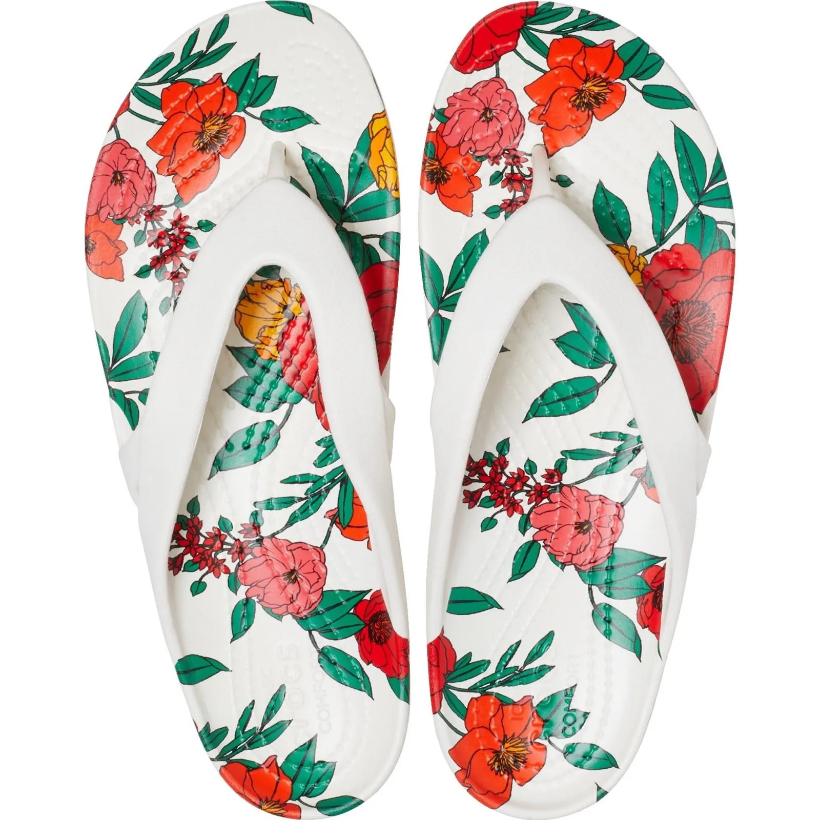 Crocs Kadee II Print Floral Flip Sandals