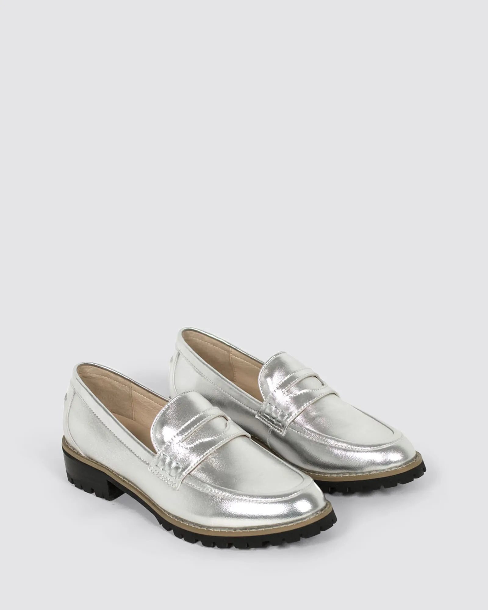 DANDY LOAFER SILVER LEATHER
