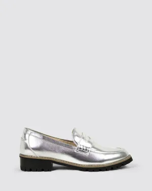 DANDY LOAFER SILVER LEATHER