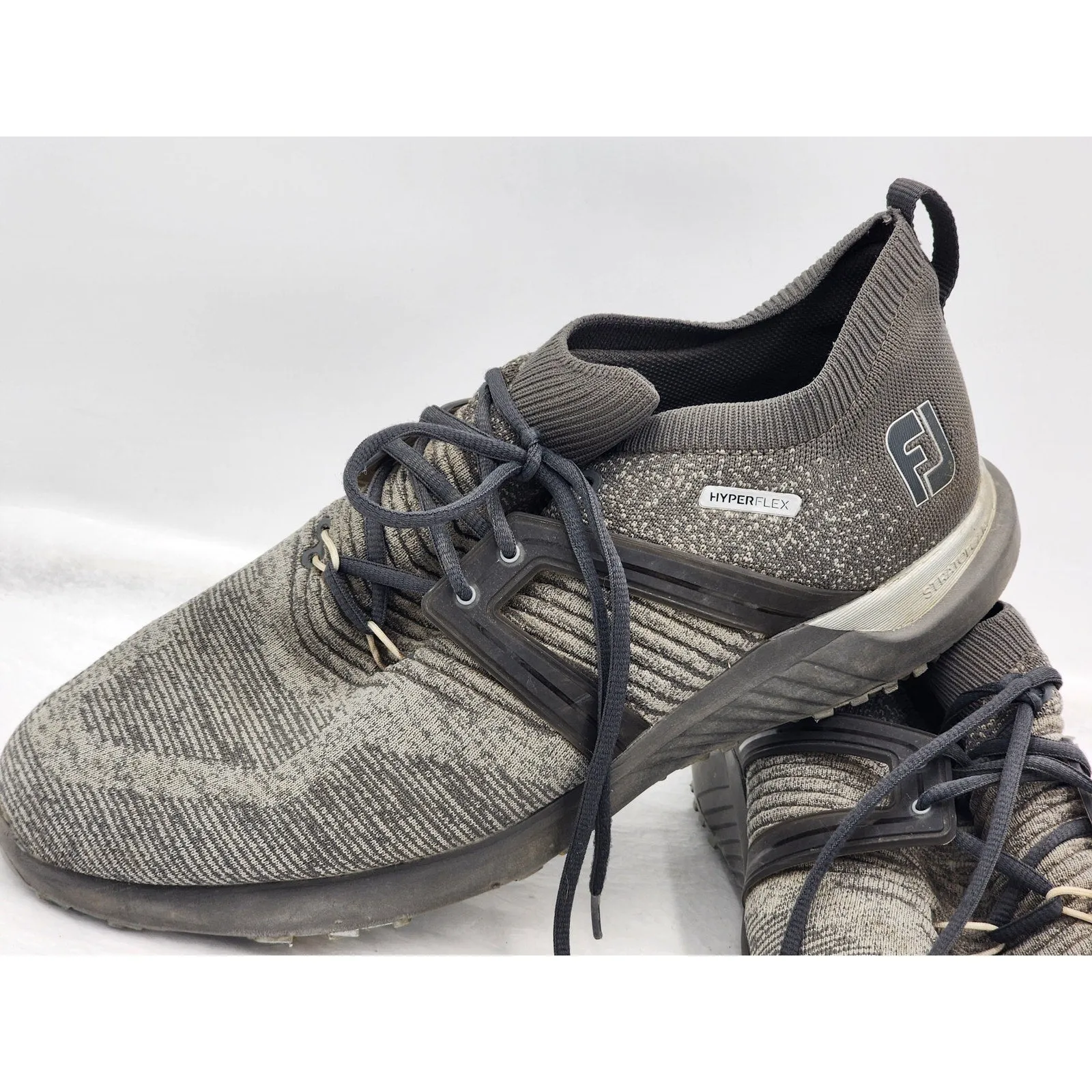 FootJoy Golf Shoes Mens Size 14W Hyper Flex Cleats 51081 Gray Knit Lightweight