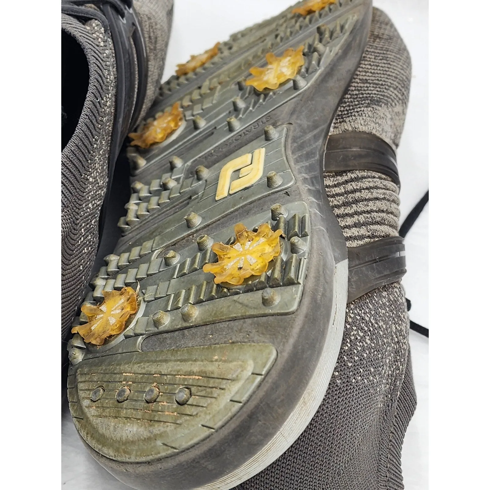 FootJoy Golf Shoes Mens Size 14W Hyper Flex Cleats 51081 Gray Knit Lightweight