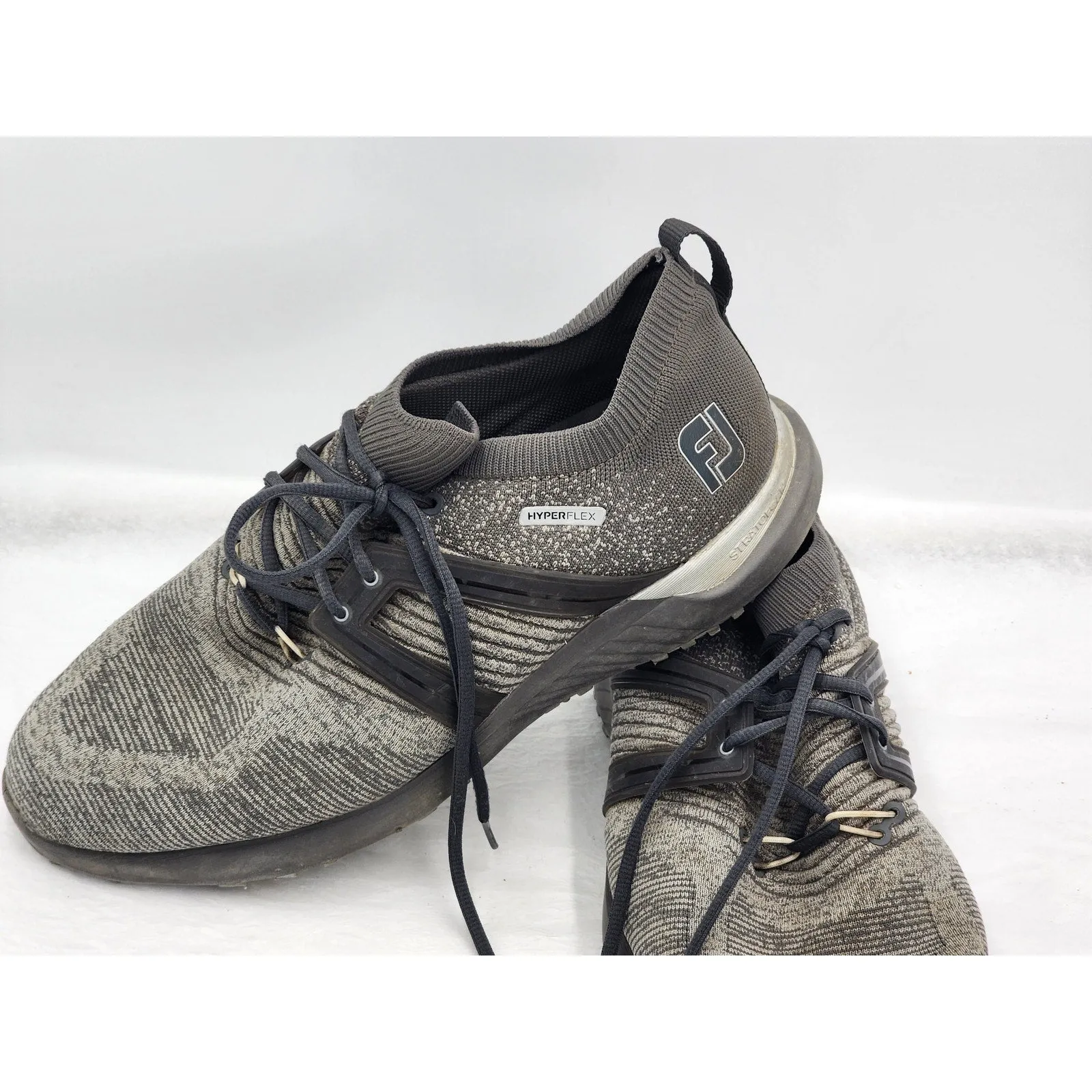 FootJoy Golf Shoes Mens Size 14W Hyper Flex Cleats 51081 Gray Knit Lightweight