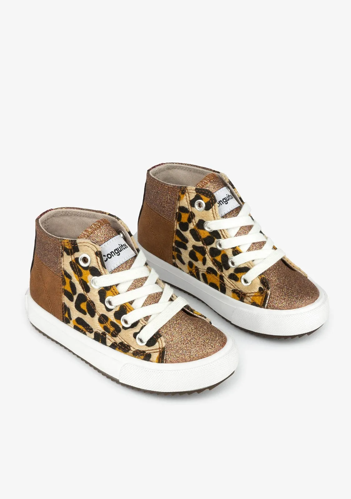 Girl´s Gold Cow Hi-Top Sneakers