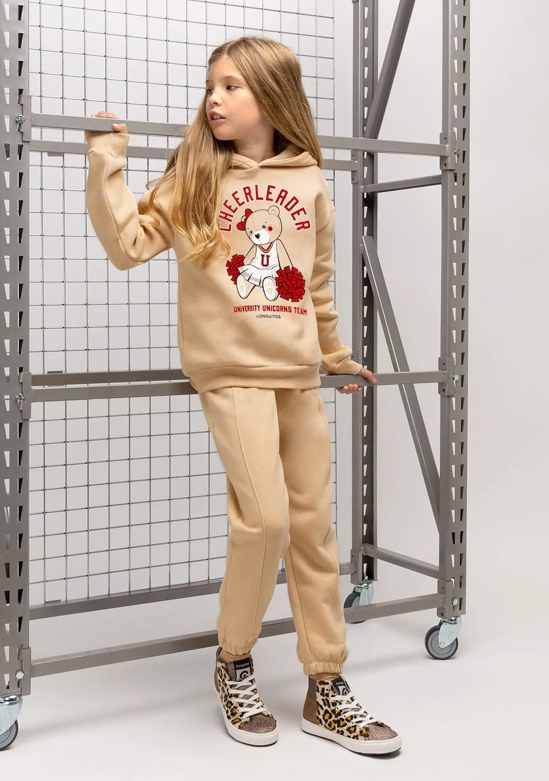 Girl´s Gold Cow Hi-Top Sneakers