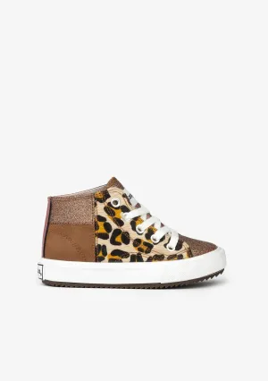 Girl´s Gold Cow Hi-Top Sneakers