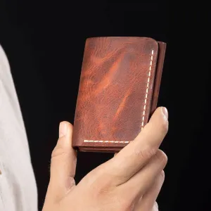 Handcrafted Trifold Leather Wallet