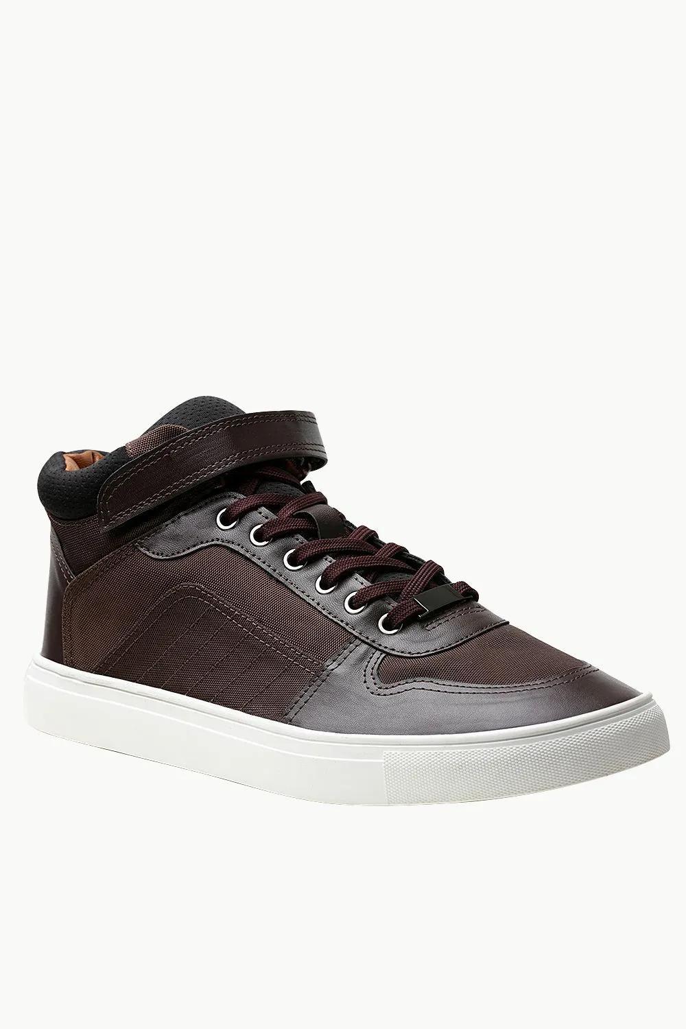 High Ankle Brown Laceup Plimsolls