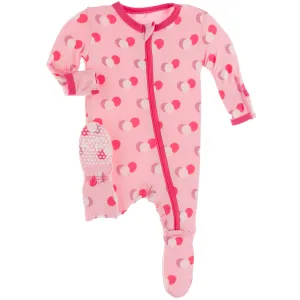 Kickee Pants Footie with Zipper - Lotus Birthday