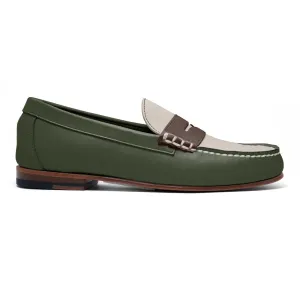 Men's Penny Loafer Classic LE: Green/Brown/Ivory