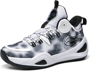 Men's Women's High Top Graffiti Anti Slip Training Basketball Shoes, Arch Support Casual Breathable Sports Running Shoes, Fitness Cushioning Walking Jogging Shoes