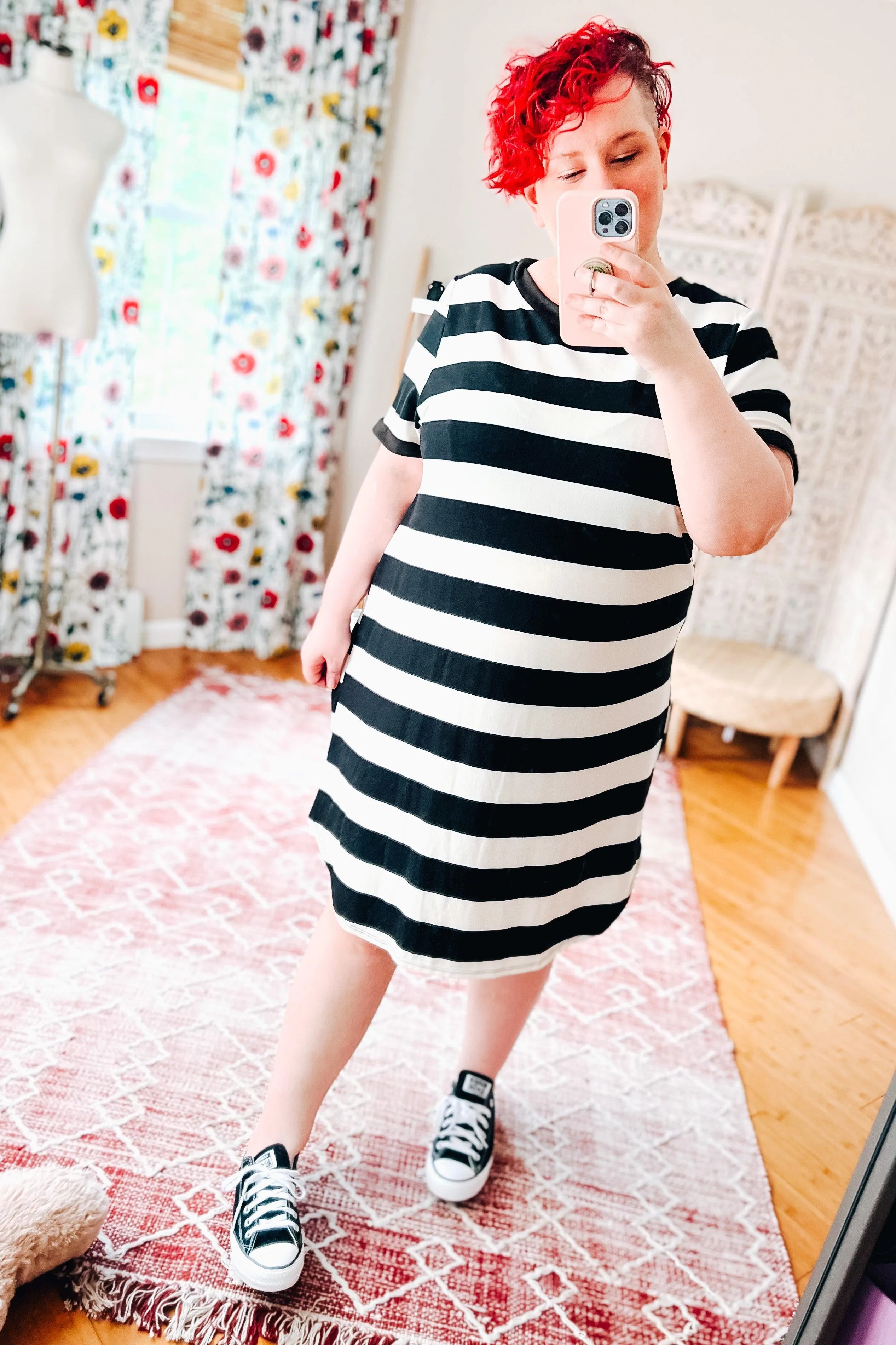 Oh Sheila Striped T Shirt Dress