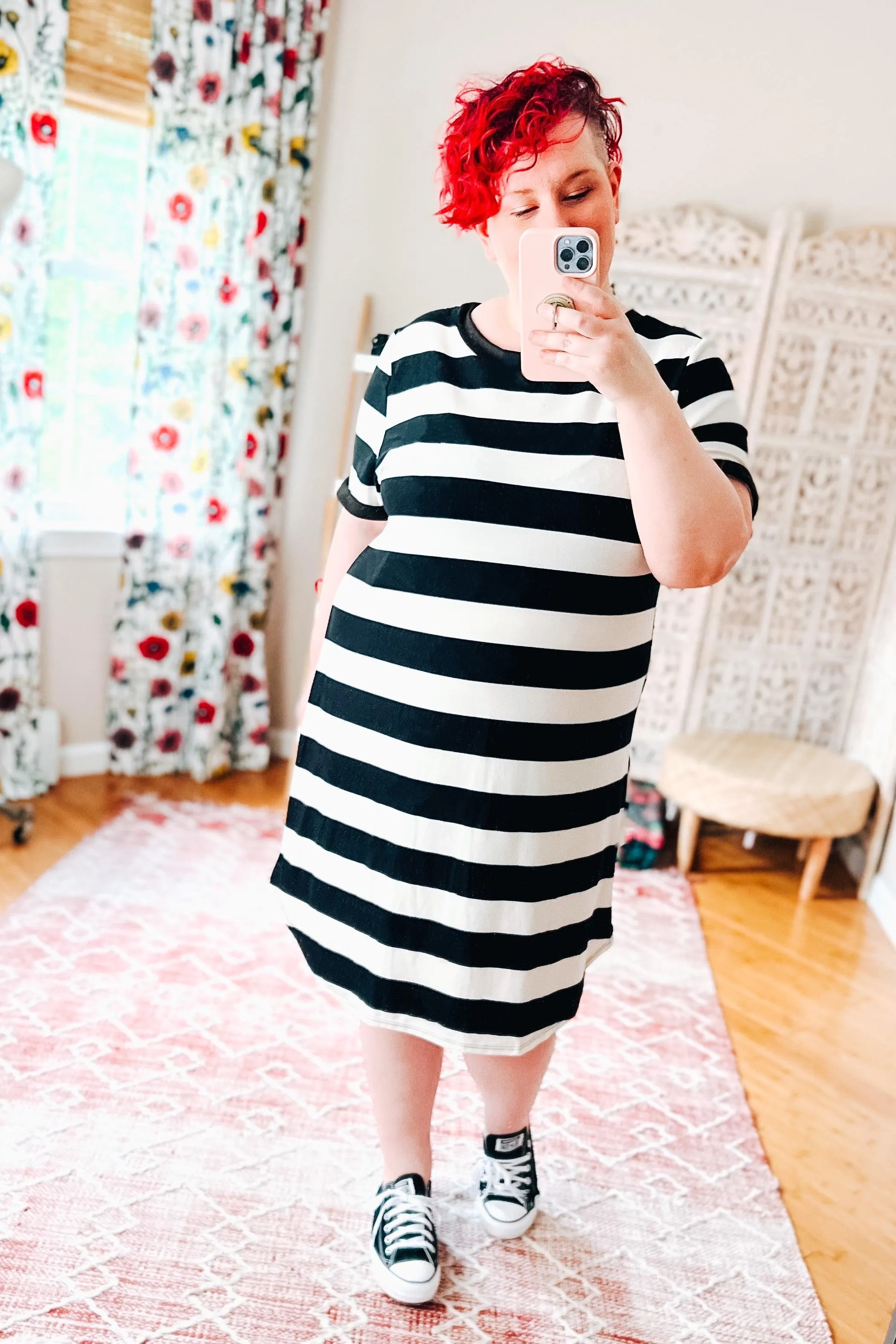 Oh Sheila Striped T Shirt Dress