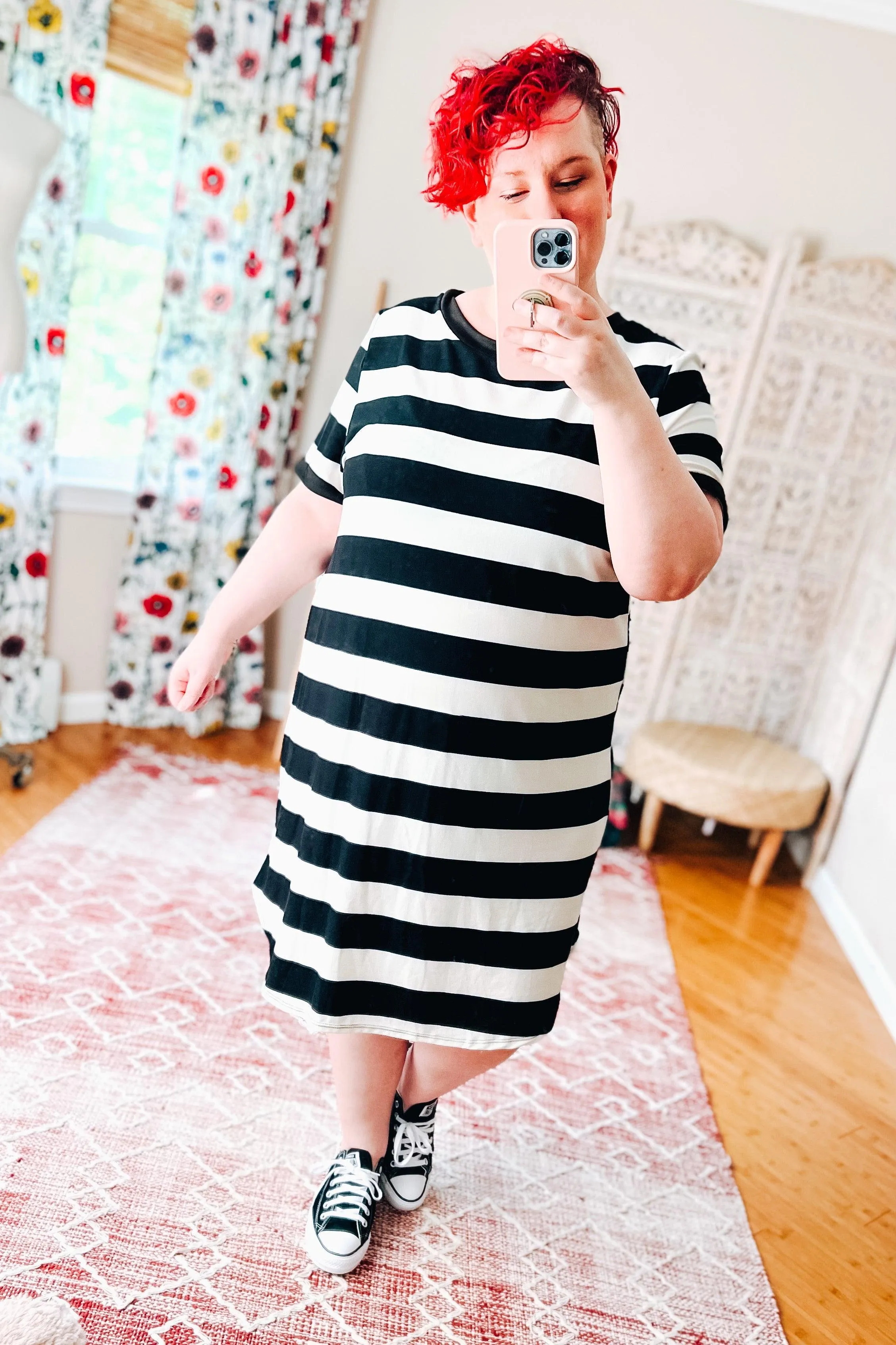 Oh Sheila Striped T Shirt Dress