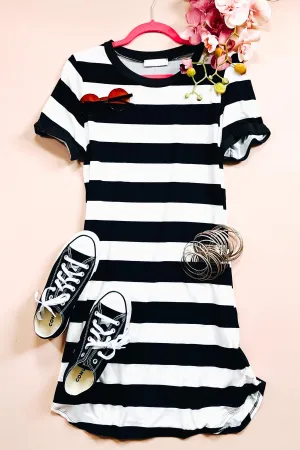 Oh Sheila Striped T Shirt Dress