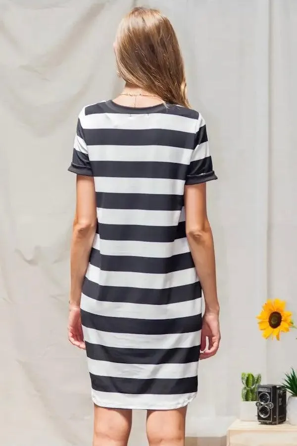 Oh Sheila Striped T Shirt Dress