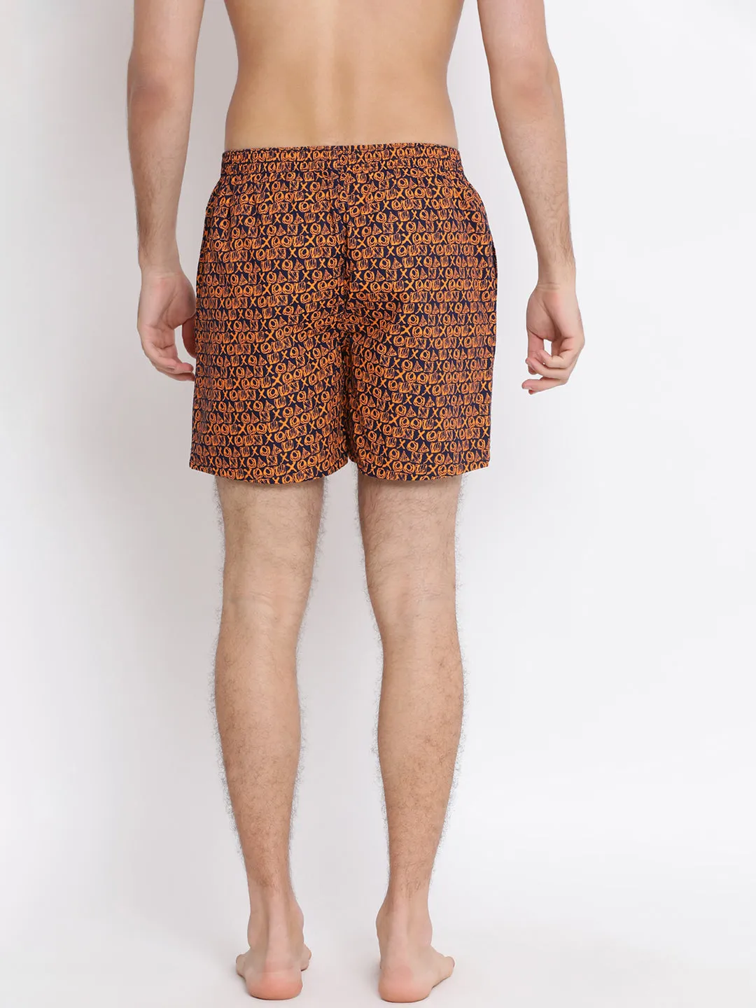 Orange Printed Boxer