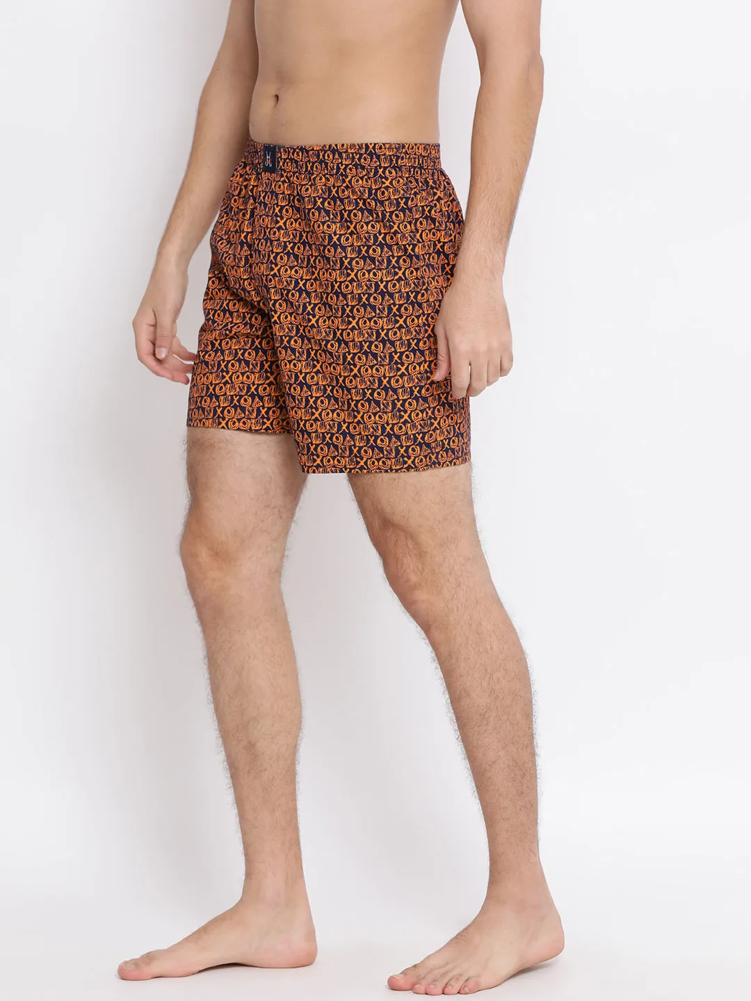 Orange Printed Boxer