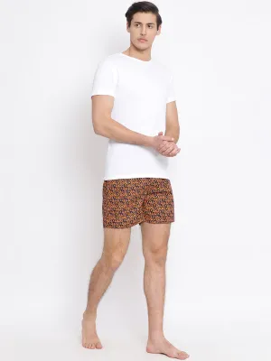 Orange Printed Boxer