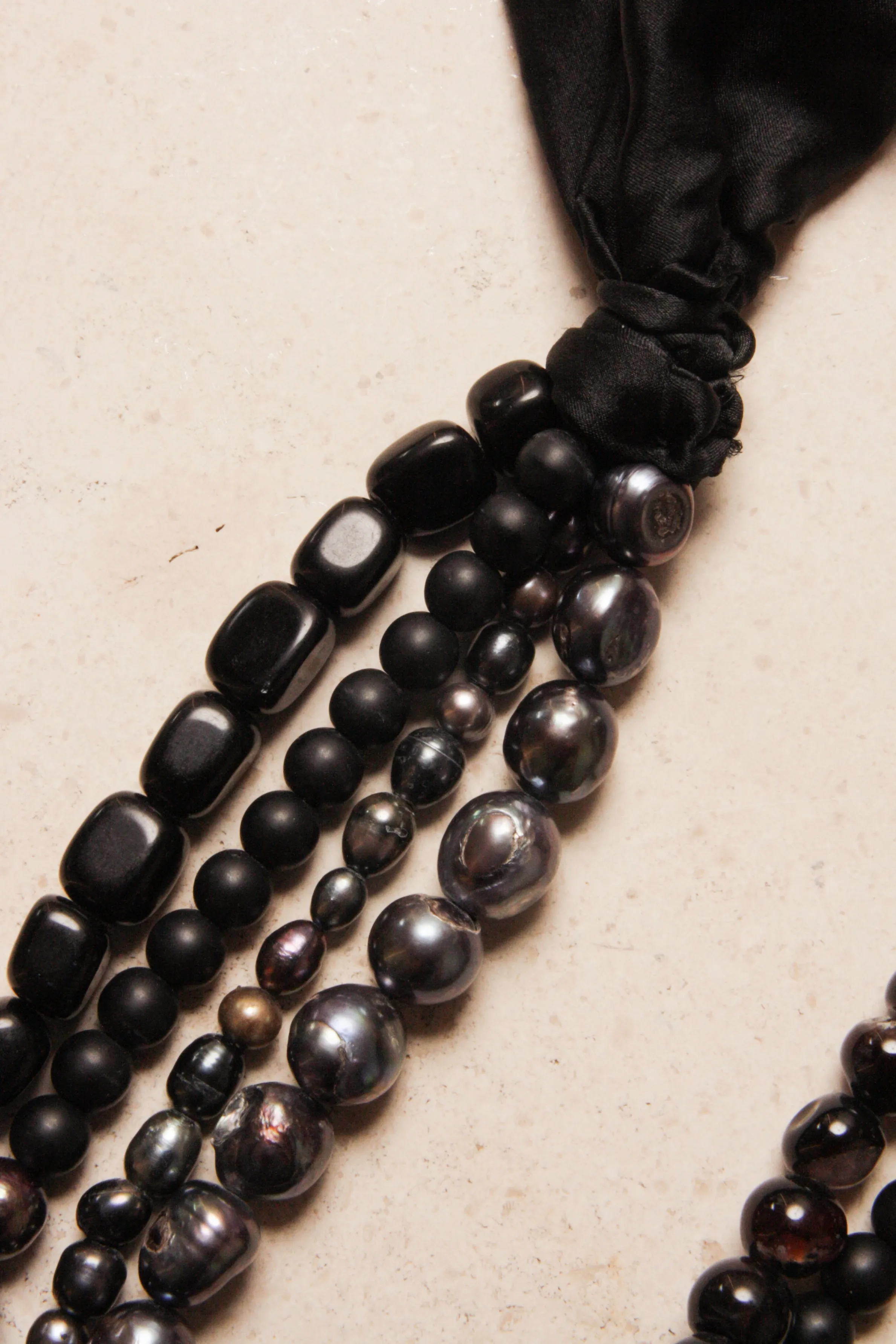 Pearl Onyx Tourmaline Necklace