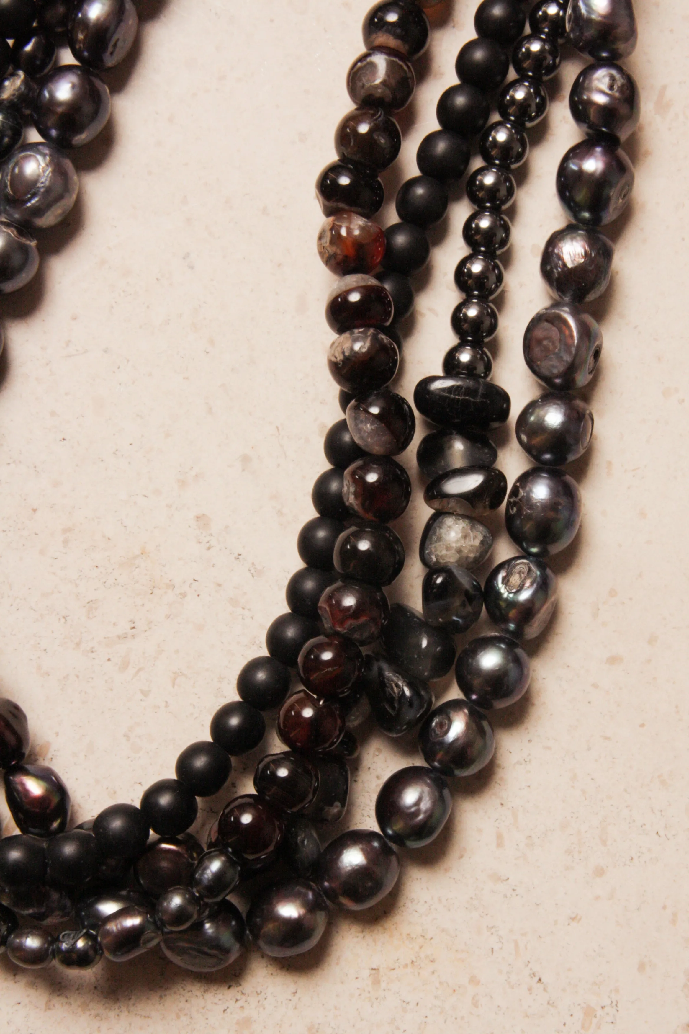 Pearl Onyx Tourmaline Necklace