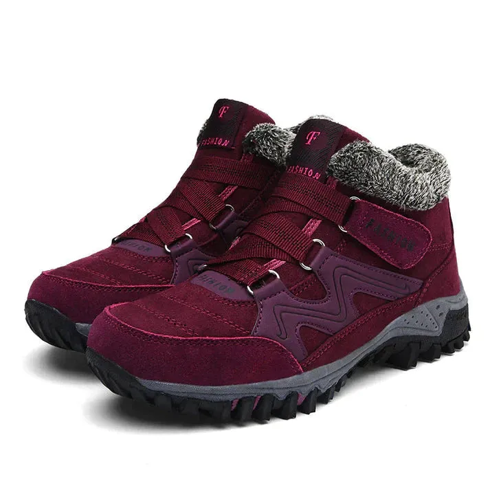 Richelle Schoenen | Leren Enkellaarsjes met Fleece Voering