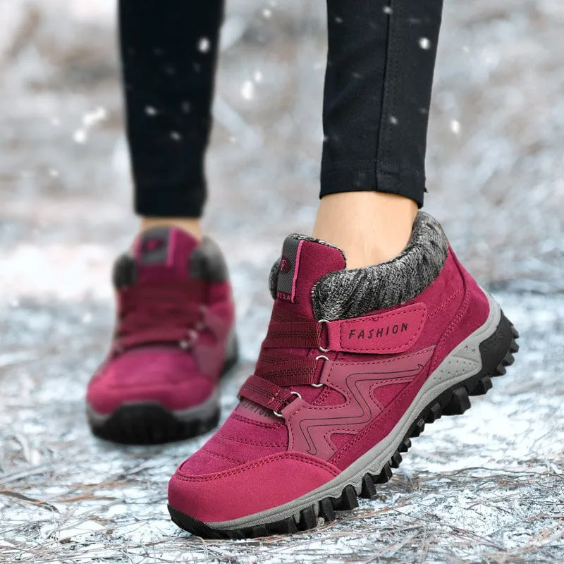 Richelle Schoenen | Leren Enkellaarsjes met Fleece Voering