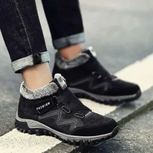 Richelle Schoenen | Leren Enkellaarsjes met Fleece Voering