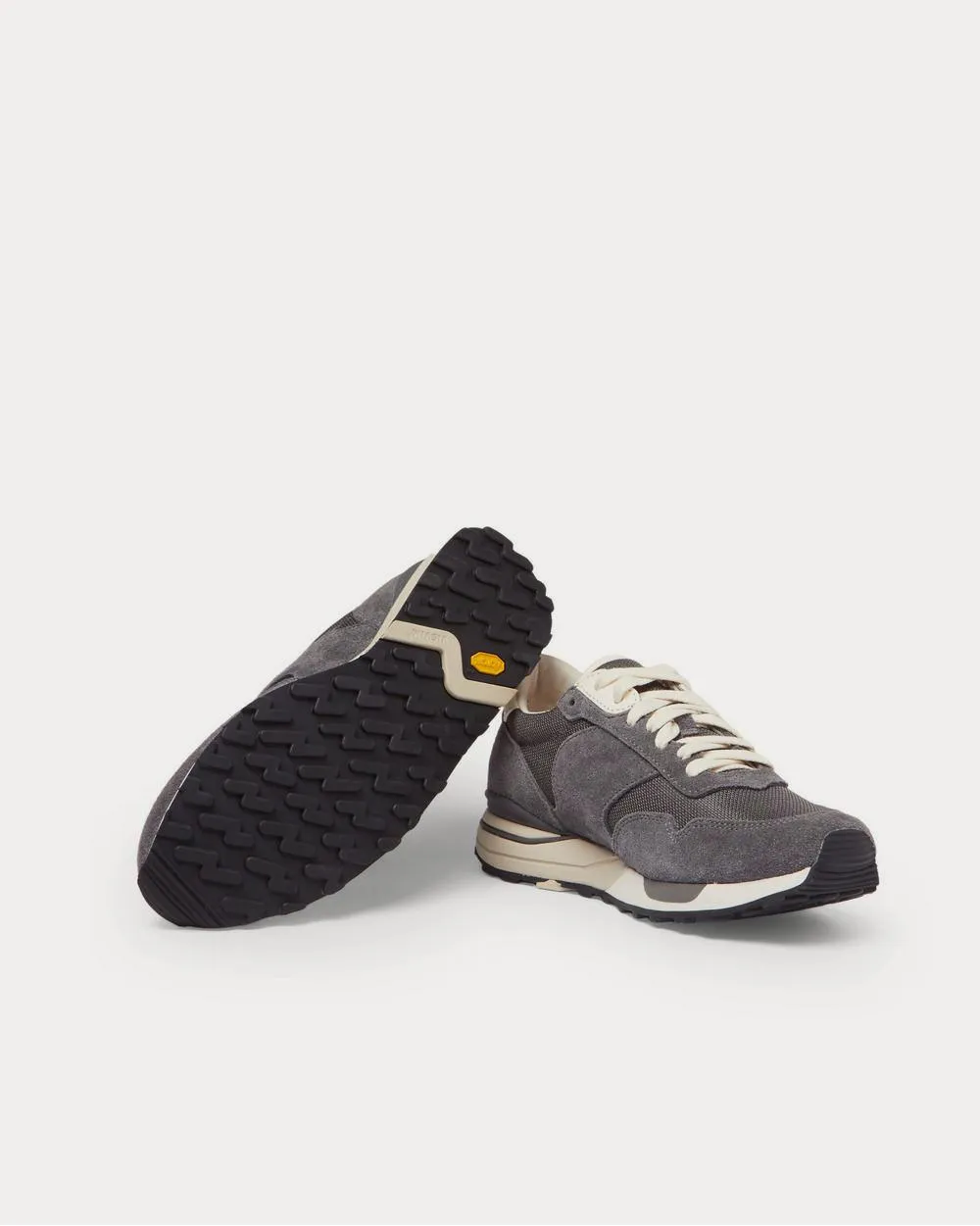 Roland Suede and Mesh  Gray low top sneakers