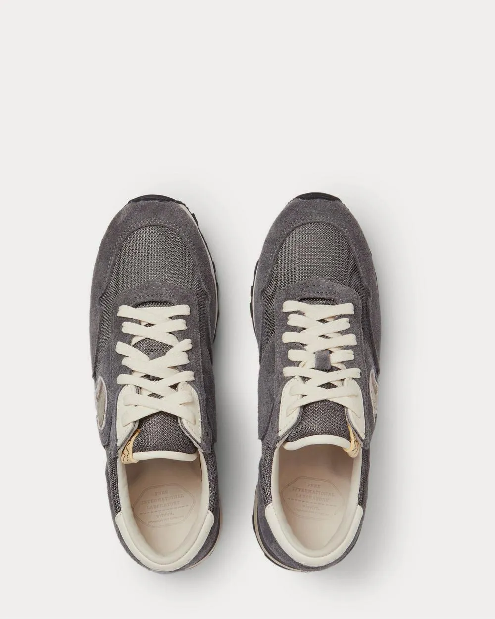 Roland Suede and Mesh  Gray low top sneakers