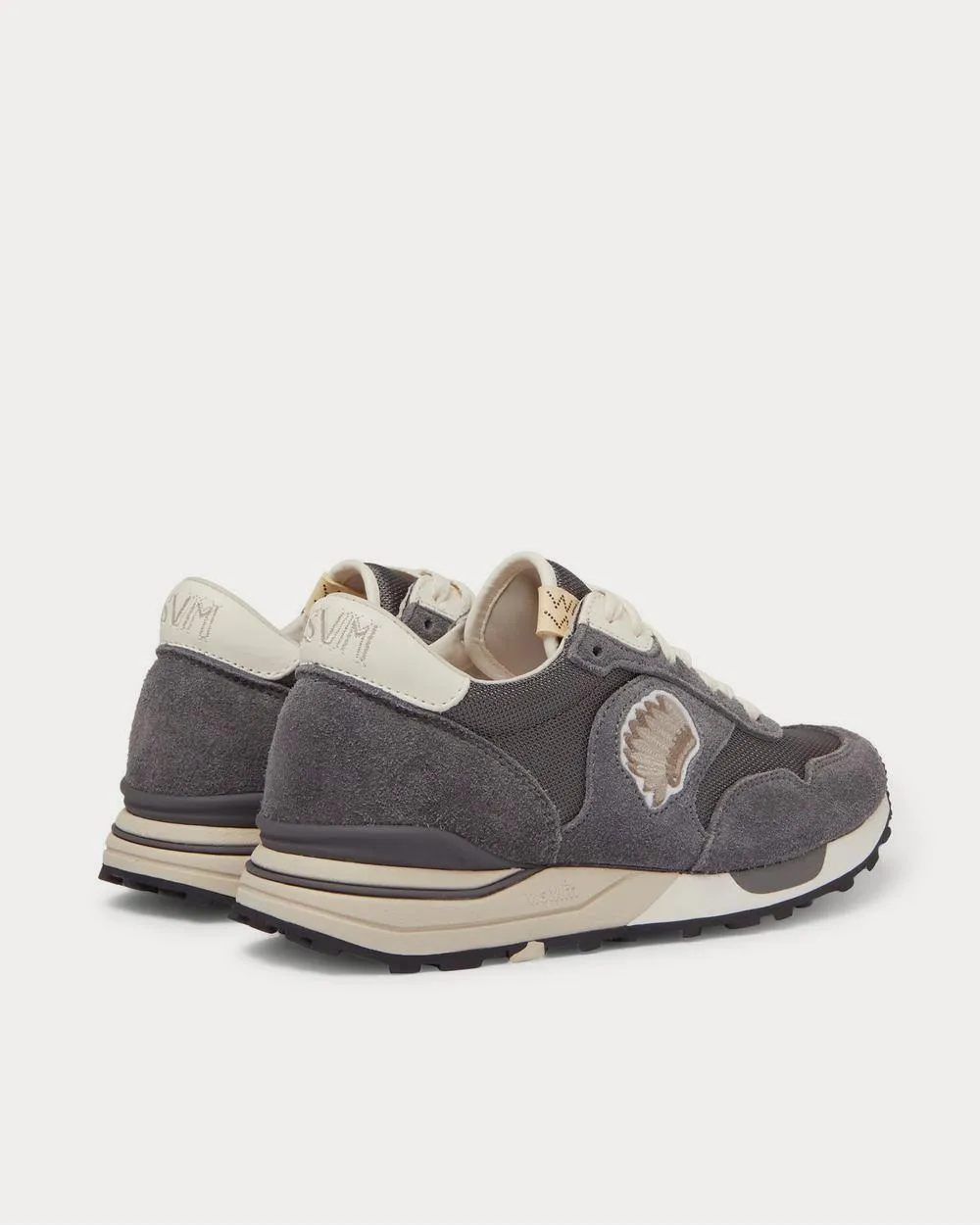 Roland Suede and Mesh  Gray low top sneakers