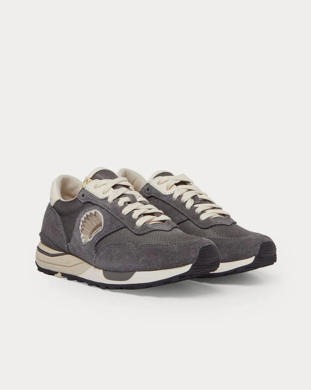 Roland Suede and Mesh  Gray low top sneakers