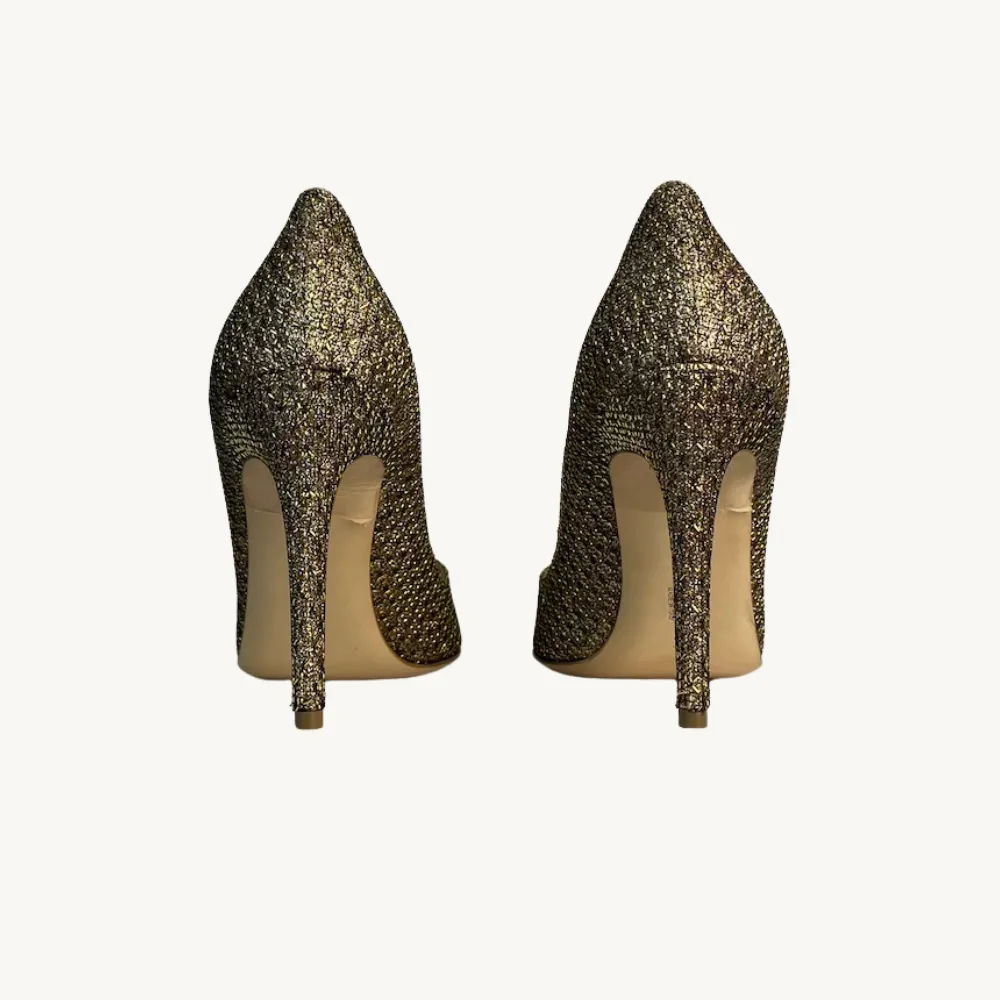 Rupert Sanderson Mallory Pump - Glitter Bronze