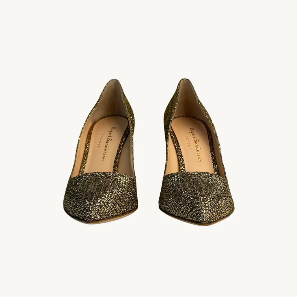Rupert Sanderson Mallory Pump - Glitter Bronze
