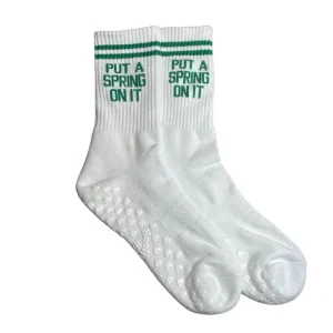 SINGER22 Exclusive Healing Heels Put A Spring On It Pilates Socks