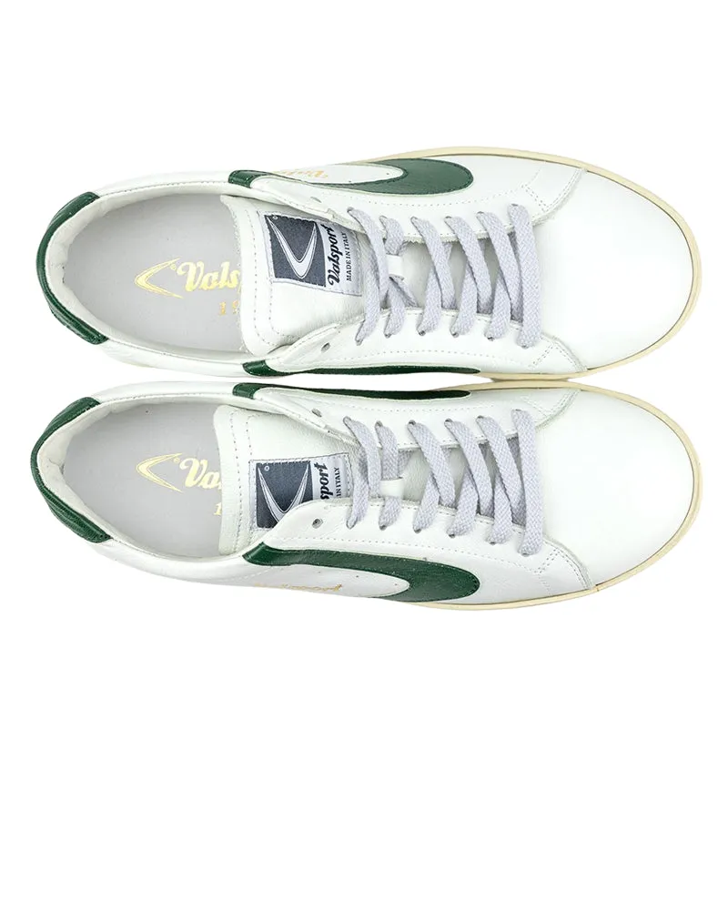 SNEAKERS UOMO IN PELLE "TOURNAMENT CLASSIC" BIANCO VERDE