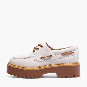 Stone Street Boat Shoe White Full Grain