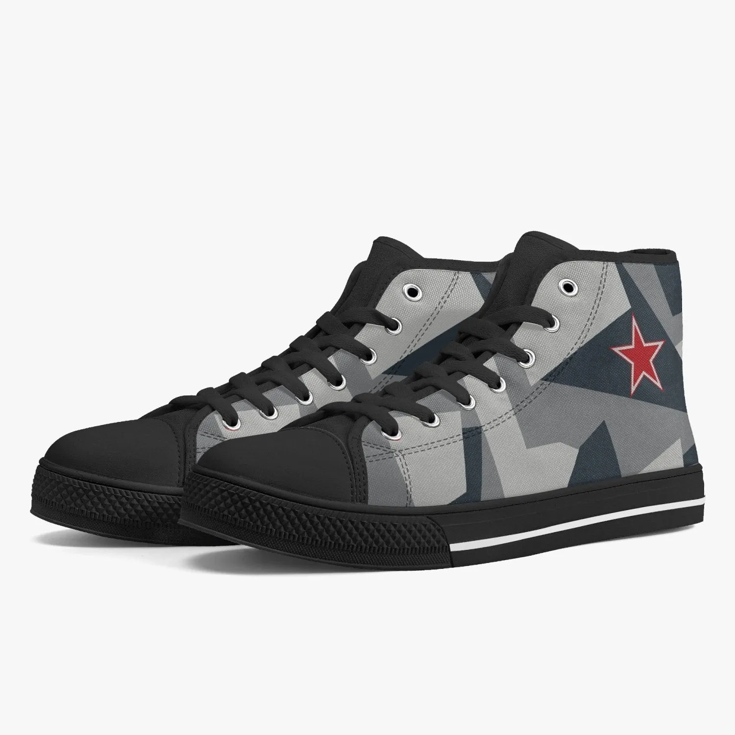 Su-35 Flanker-E "Arctic Splinter" High Top Canvas Shoes