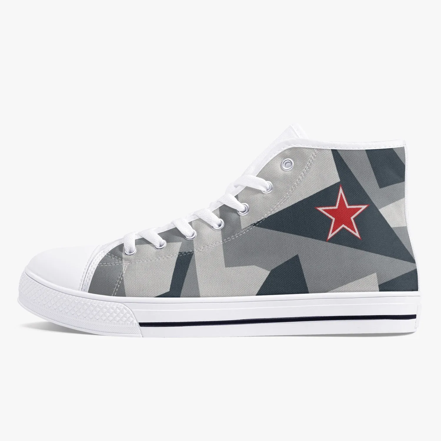 Su-35 Flanker-E "Arctic Splinter" High Top Canvas Shoes