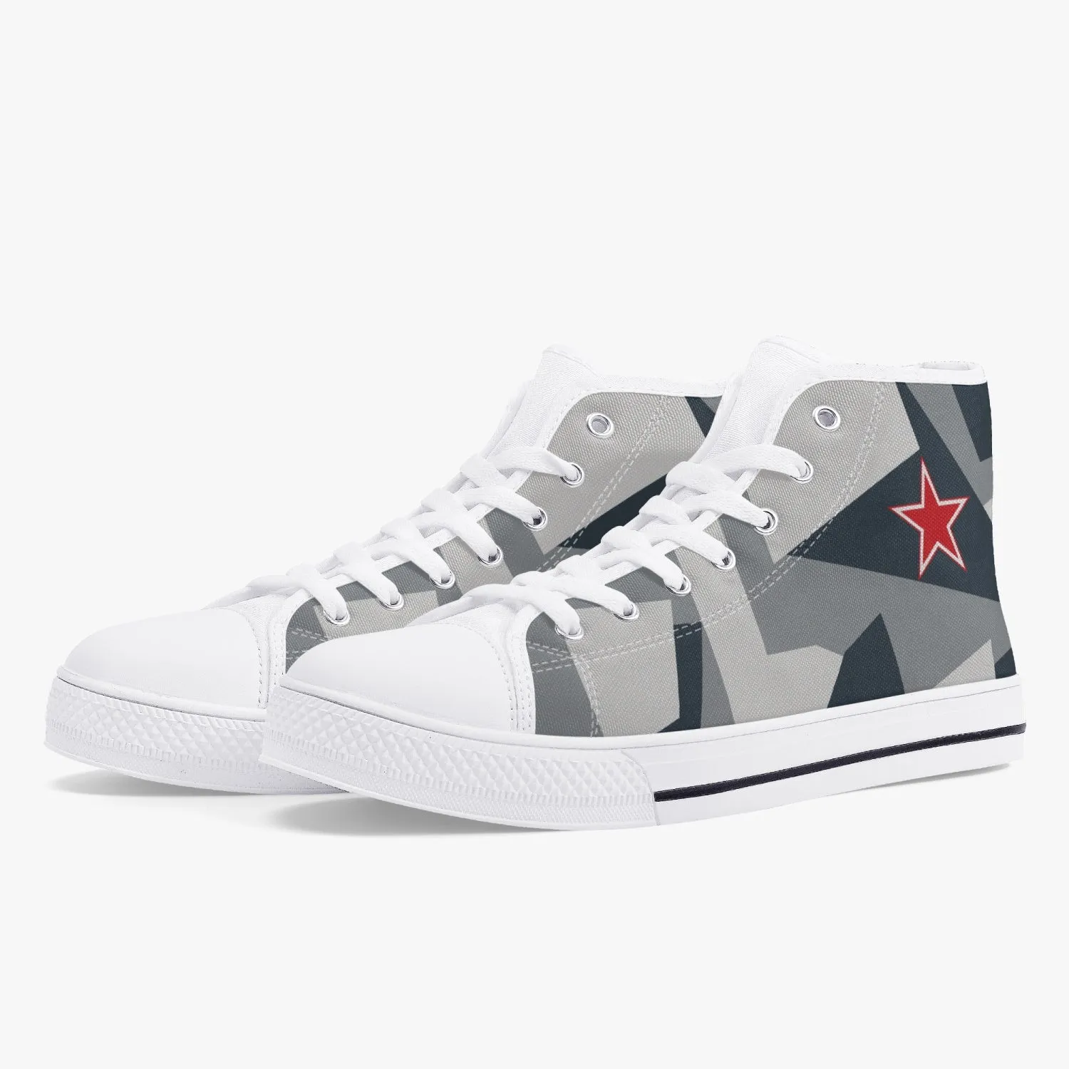 Su-35 Flanker-E "Arctic Splinter" High Top Canvas Shoes