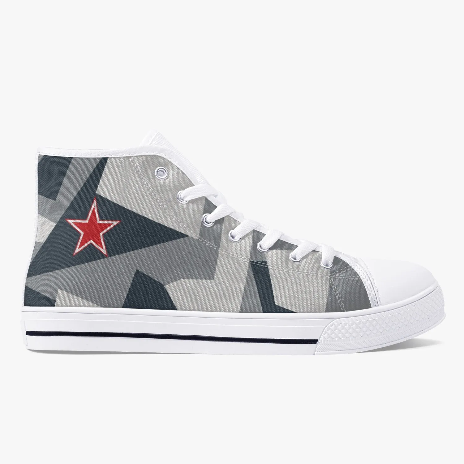 Su-35 Flanker-E "Arctic Splinter" High Top Canvas Shoes
